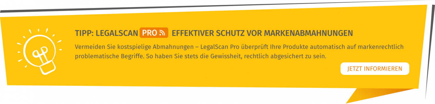 Banner LegalScan Pro Marke